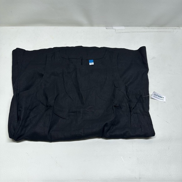 Old Navy Black linen blend Mini Dress Sleeveless Crew Neck Sz L NWT - Picture 9 of 9